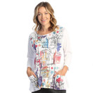 Jess & Jane Mineral Washed 100% Cotton Slub Patch Pockets Tunic Top | 1X
