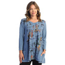 Jess & Jane Java Mineral Washed Cotton Side Patch Pocket Tunic