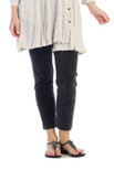 Jess & Jane Mineral Washed Cotton Spandex Legging Pant M31-Ankle Black Large