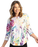 Jess & Jane Soft-Touch Round Hem Top 24-1372 Fanciful Large