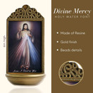 Christian Brands Divine Mercy 6" Holy Water Font