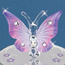 Glass Baron Butterfly Lavender with Crystals - L0 319-L