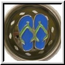 Billy Joe Homewares Enam Kitchen Strainer Blue Flip Flops 7604