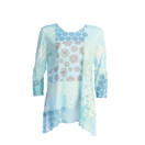 Jess & Jane Chiffon Contrast Tunic Top Lisbon XL