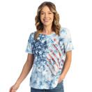 Jess & Jane Soft-Touch Short Sleeve Top 22-1713 American Vintage 2X