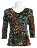 Jess & Jane River Cotton Tee Shirt Top Amazon Black 15-1643 BK 1X