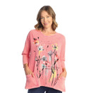 Jess & Jane Mineral Washed 100% Cotton Patch Tunic Top Sierra Coral XL