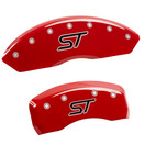 MGP Caliper Covers 10231SSTORD 'ST' Engraved Caliper Cover with Red Powder Coat Finish and Silver Characters, (Set of 4)