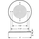 White Round Commercial Ceiling Speaker Grill for 8 inch Speaker (13" Total Diameter)