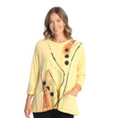 Jess & Jane 100% Cotton Slub Patch Pockets Tunic Top M21-1817 JSUN Tik Tak