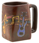 Mara Stoneware Mug - Musical Instruments 12 oz. - Square