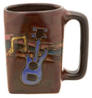 Mara Stoneware Mug - Musical Instruments 12 oz., Square