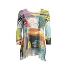 Jess & Jane Chiffon Contrast Tunic Top Morocco 1X