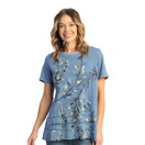 Jess & Jane Mineral Washed 100% Cotto Short-Sleeve Layered Tunic Whisper 2X