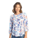 Jess & Jane Soft-Touch Round Hem Top Viva 2X