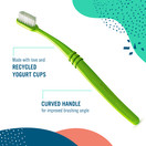 Preserve Eco Friendly Adult Toothbrushes, Made in The USA from Recycled Plastic, Soft Bristles, Colors Vary, 6 Count