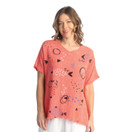 Jess & Jane Mineral Washed Gauze Top M92 (Medium, Bahamas Watermelon)