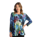 Jess & Jane Women's Layla French Brushed Knit Patch Pocket Tunic - 3X, Morning Glory