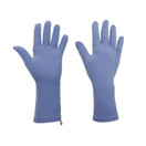 Foxgloves Grip Gardening Gloves – Over the wrist protection with silicone grip ovals on palm - Large, Periwinkle Blue