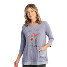Jess & Jane Mineral Washed Tunic Top M94 (Large, Holland Vintage Blue)