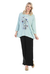 Jess & Jane Women's Coloring Mineral Washed Patch Pocket Cotton Tunic | X-Large, Mint