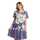 Jess & Jane Soft-Touch Short Sleeve Dress - 26 - Small, Vibrant