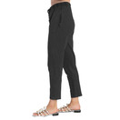 Jess & Jane Mineral Washed Tapered Jogger Pants M77 (Small, Black)