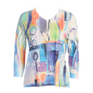 Jess & Jane Burnout Hi-Low Tunic Top AJ3 (Large, Bristol)