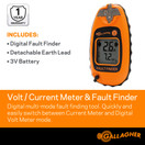 Gallagher Fault Finder | Identify & Locate Electric Fence Faults | Tough Pocket Size Digital Reader with Extendable Voltage Probe | 3-in-1 Device (Volt Meter, Current Meter, Short Finder)