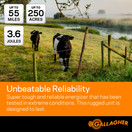 Gallagher M360 Electric Fence Charger | Powers Up to 55 Miles / 250 Acres of Clean Fence | ​3.6 Joules, 110 Volt Energizer, Added Power Reserve | Unbeatable Reliability | Easy Installation