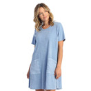 Jess & Jane Mineral Washed Cotton Dress M78 (Large, Cornflower Blue)