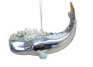 December Diamonds Glass Ornament - Jeweled Pastel Whale 5"