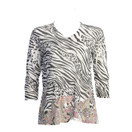 Jess & Jane Burnout Hi-Low Tunic Top AJ3 (X-Large, Serengeti)