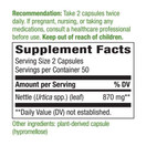 Nature's Way Nettle Leaf 435 mg, TRU-ID Certified, Non-GMO Project, Vegetarian, 100 Count (Pack of 4)