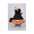 Karen Didion Sitting Candy Corn Witch Figurine, 25 Inches