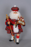 Karen Didion Originals Scottish Santa Figurine, 17 Inches - Handmade Christmas Holiday Home Decorations and Collectibles