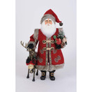 Karen Didion Originals Reindeer Joy Santa Figurine, 19 Inches - Handmade Christmas Holiday Home Decorations and Collectibles