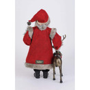 Karen Didion Originals Reindeer Joy Santa Figurine, 19 Inches - Handmade Christmas Holiday Home Decorations and Collectibles