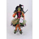 Karen Didion Glitzy Wine Witch Halloween Figurine 26 Inch