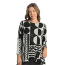 Jess & Jane Women's Layla French Brushed Knit Patch Pocket Tunic - 2X, Bebop