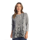 Jess & Jane Floral Print Layered Tunic Top - Large, Circles Midnight