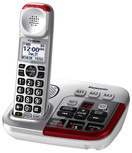 PANASONIC Amplified Cordless Phone with Digital Answering Machine - KX-TGM450S - 1 Handset (Silver, 1 Handset)