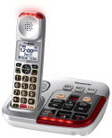 PANASONIC Amplified Cordless Phone with Digital Answering Machine - KX-TGM450S - 1 Handset - Silver, 1 Handset