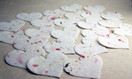 Large Pink Heart Shape Seed and Petal Embedded Handmade Paper Tags #24s