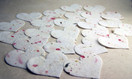Large Pink Heart Shape Seed and Petal Embedded Handmade Paper Tags - #24s