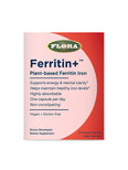 Flora - Ferritin+ Plant-Based Iron, Helps Maintain Healthy Iron Levels, Non-Constipating, Highly Absorbable, Supports Energy & Mental Clarity, Vegan Iron Supplement, 30 Delayed Release Vegan Capsules