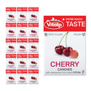 Vitalp Taste, Swiss Made, Sugar Free Candy with Stevia, Vegan, Cherry Flavor, 25g/0.88 Ounce Packs, 16 Boxes