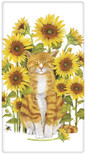 Mary Lake Thompson Flour Sack Towel Designed CAT - Sunflowers