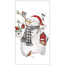 Mary Lake Thompson Christmas Flour Sack Towel - Birdhouse Snowman