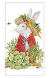 Mary Lake Thompson Flour Sack Towel - Rabbit in Veggie Hat